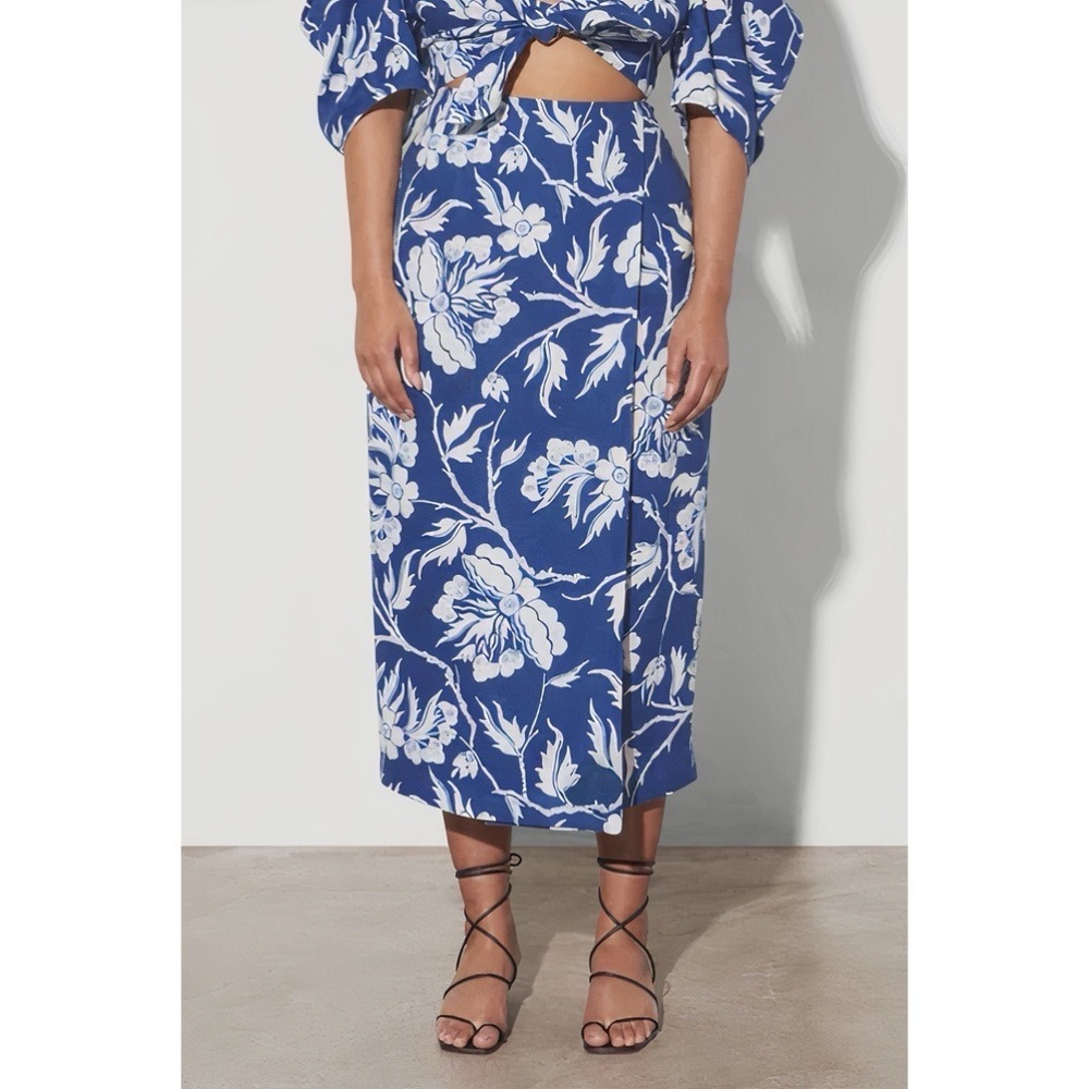 Mara Hoffman Wrap Floral Sunja Midi Skirt